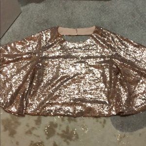 Lulus Size S rose gold sequence top